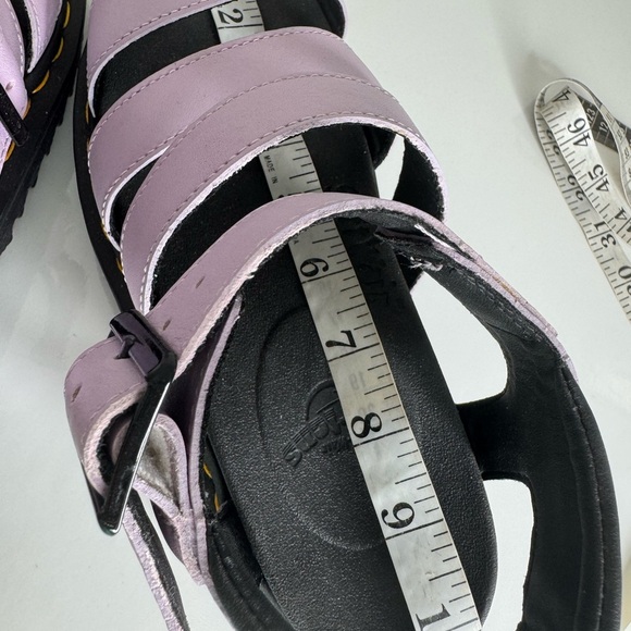 Doc Dr. Martens Blaire Flatform Leather Sandals Purple  Lilac Size 8 39 UK 6 New - Picture 7 of 7